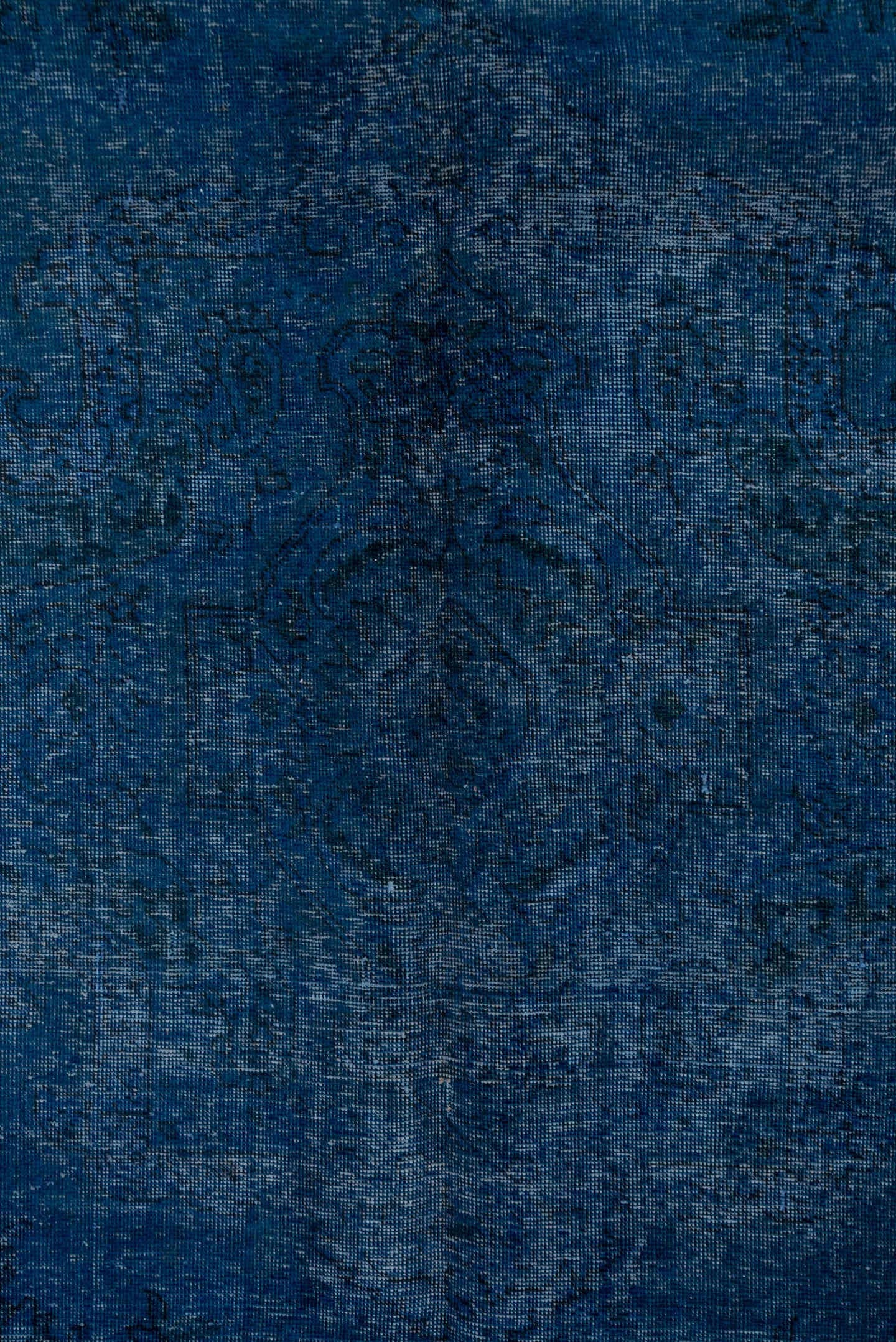 9' x 12' one-of-a-kind handmade antique Overdyed large size rug. Color palette: navy, indigo, slate, charcoal, blue, purple