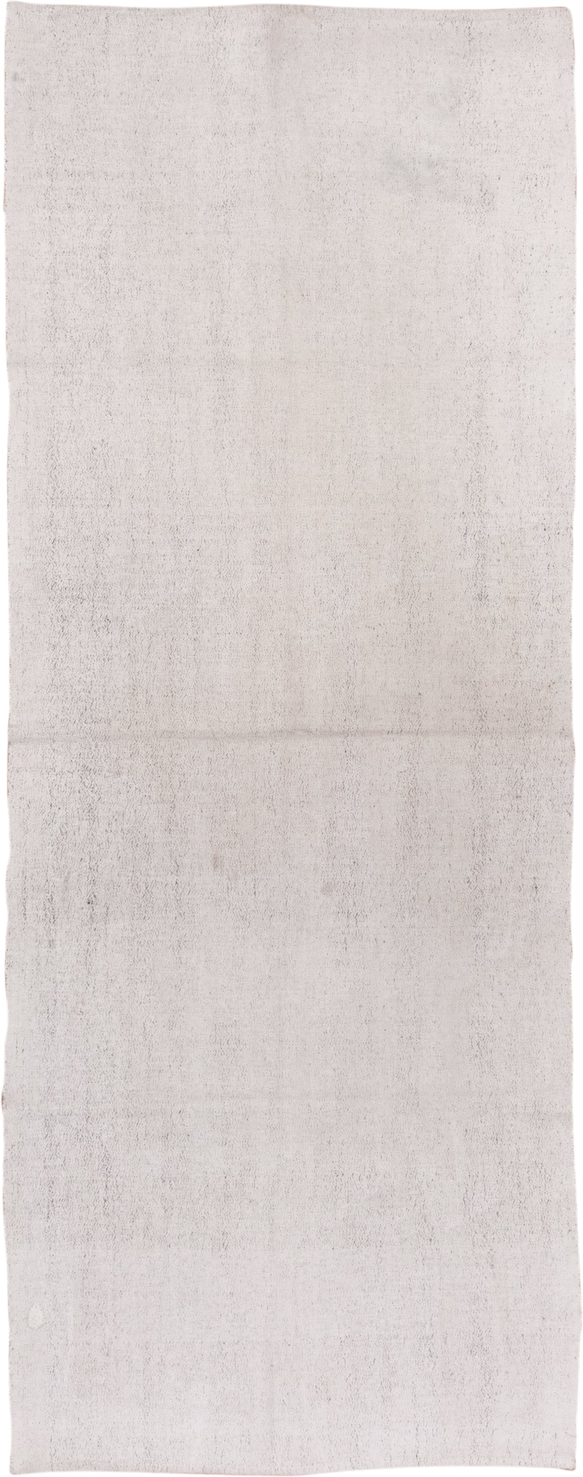 3' x 10' one-of-a-kind handmade vintage Flatweave runner rug. Color palette: ivory, cream, taupe, beige, gray
