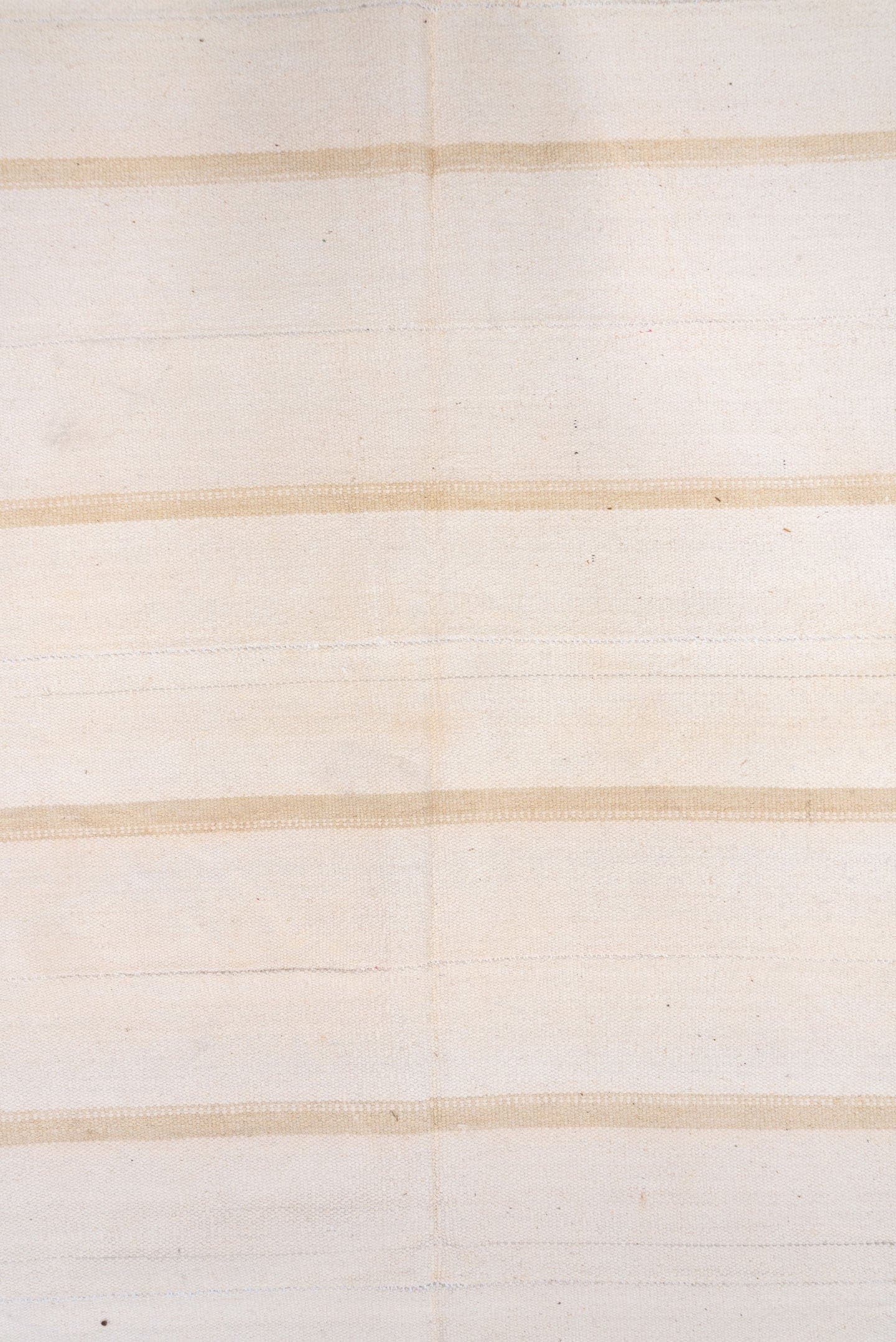 8' x 11' one-of-a-kind handmade vintage Flatweave large size rug. Color palette: ivory, cream, beige, taupe, gray