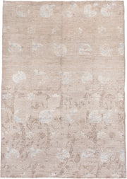 8' x 12' one-of-a-kind handmade handmade Modern large size rug. Color palette: beige, ivory, taupe, pale_blue, cream, gray