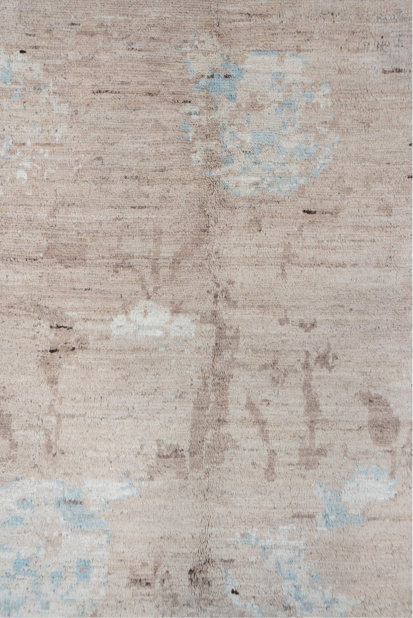 8' x 12' one-of-a-kind handmade handmade Modern large size rug. Color palette: beige, ivory, taupe, pale_blue, cream, gray