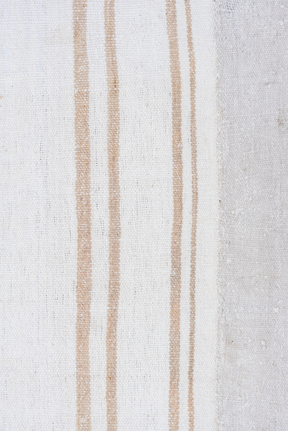 9' x 11' one-of-a-kind handmade antique Flatweave large size rug. Color palette: ivory, lavender, gold, cream, light gray