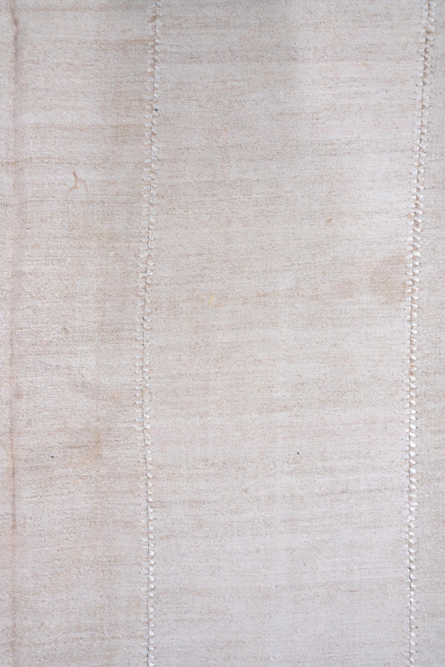 9' x 12' one-of-a-kind handmade vintage Hemp Kilim large size rug. Color palette: ivory, beige, cream, taupe, gray
