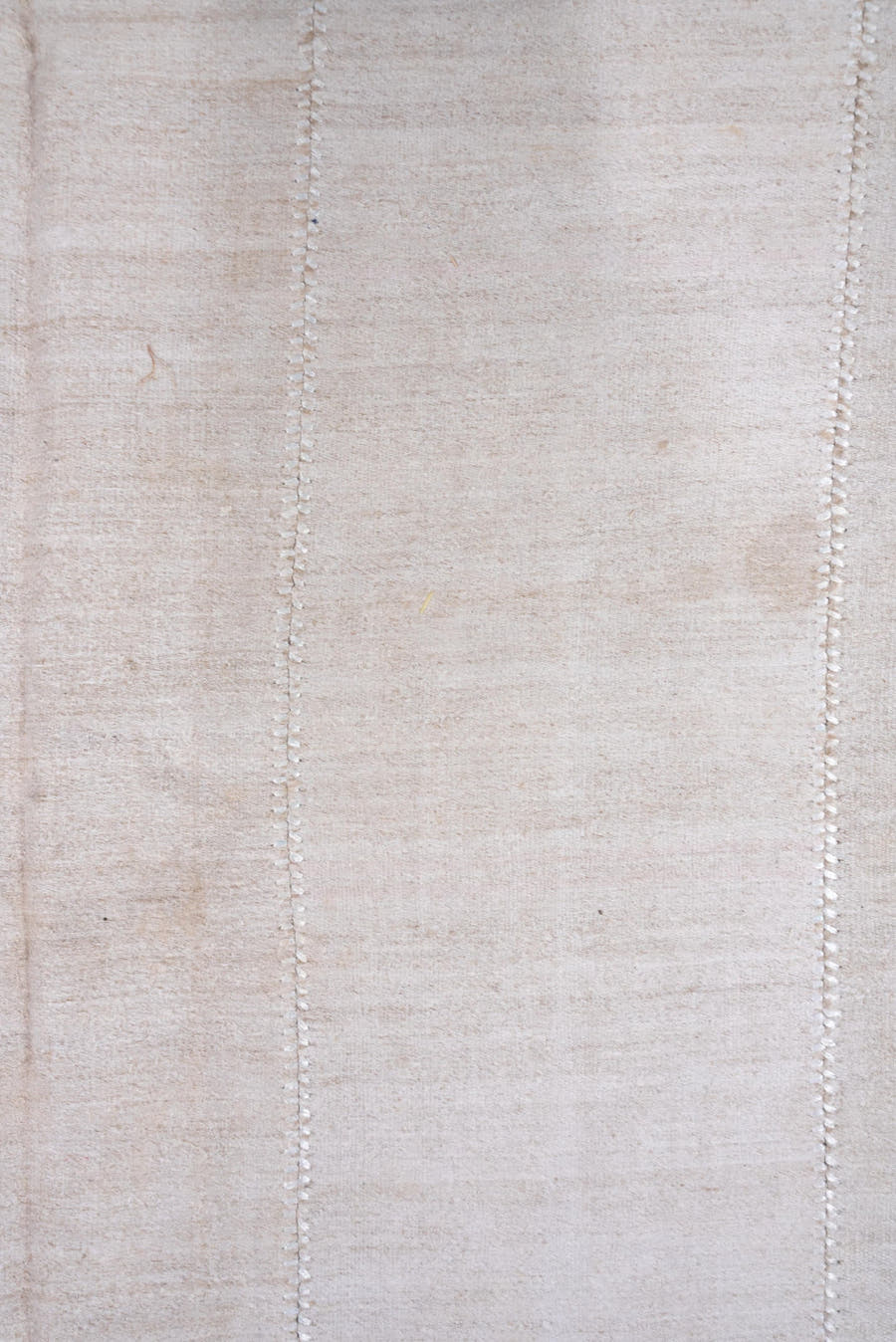 9' x 12' one-of-a-kind handmade vintage Hemp Kilim large size rug. Color palette: ivory, beige, cream, taupe, gray