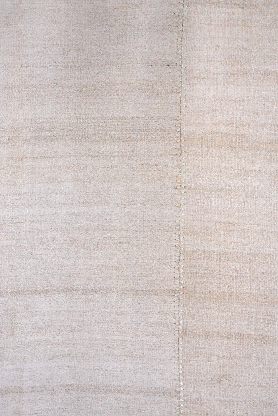 6' x 12' one-of-a-kind handmade vintage Hemp Kilim large size rug. Color palette: ivory, beige, cream, taupe, gray