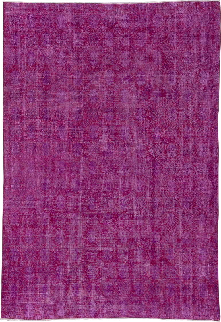7' x 10' one-of-a-kind handmade vintage Sparta large size rug. Color palette: pink, purple