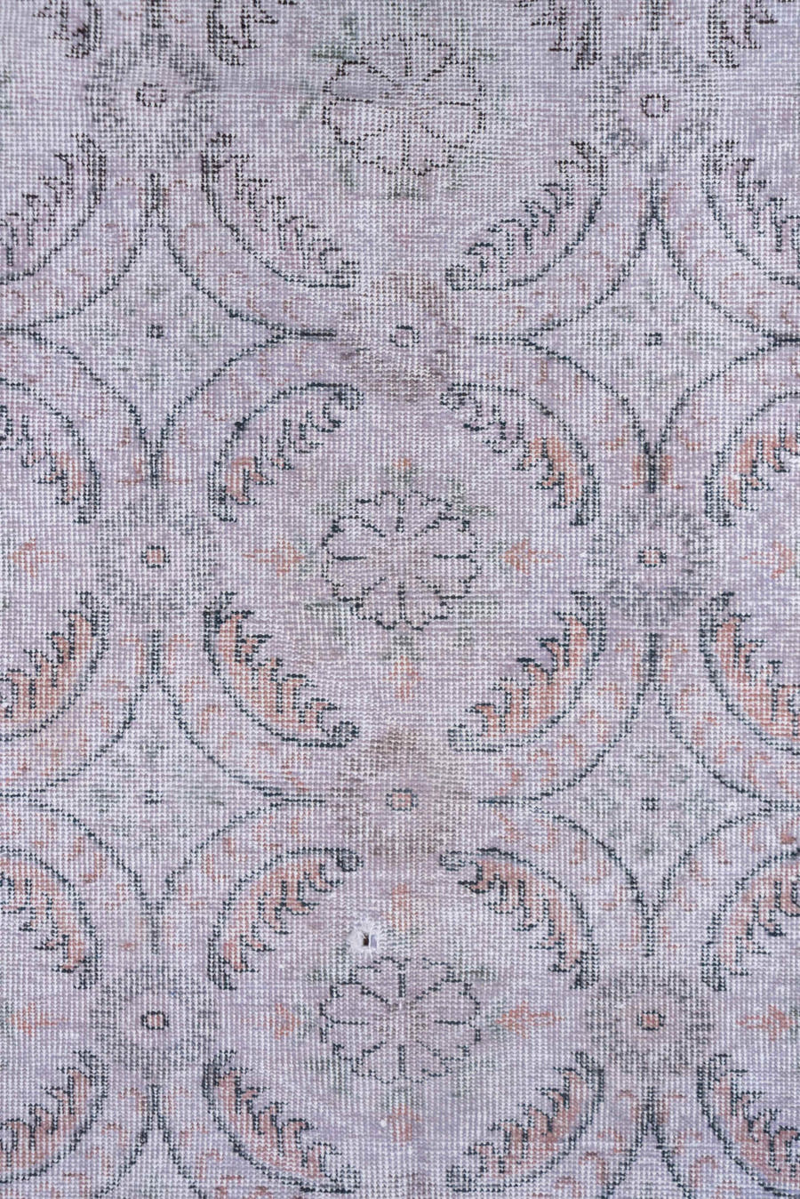6' x 10' one-of-a-kind handmade vintage Sparta large size rug. Color palette: blush, ivory, taupe, dusty rose, gray, pink