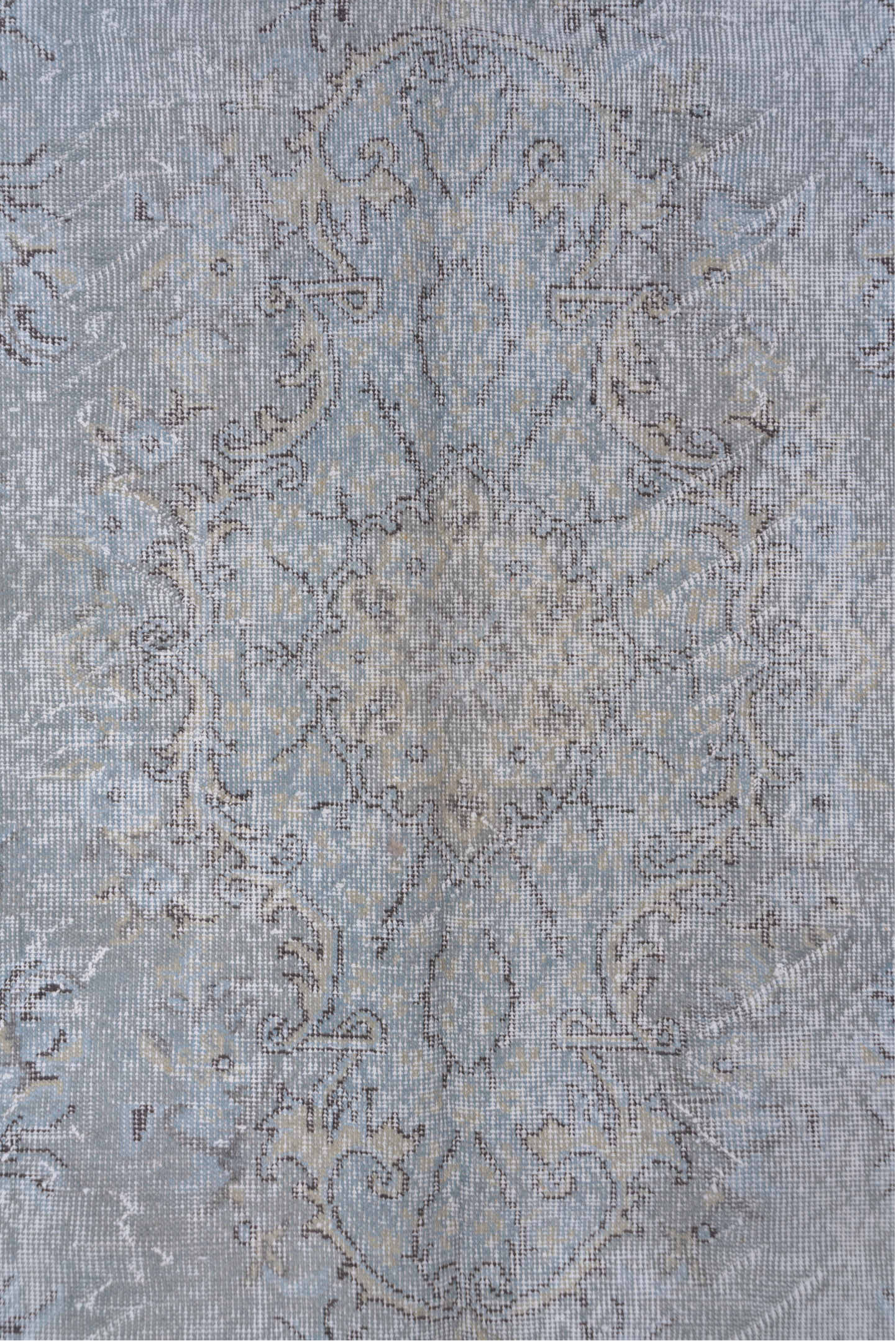 5' x 10' one-of-a-kind handmade vintage Sparta medium size rug. Color palette: ivory, taupe, beige, stone, light gray, gray