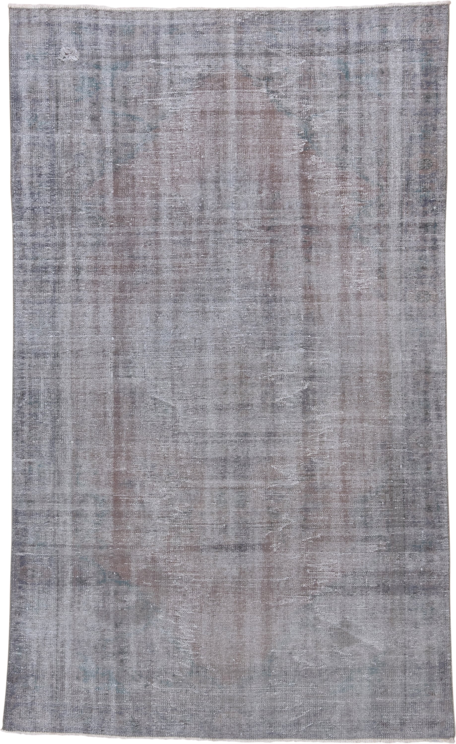 6' x 9' one-of-a-kind handmade vintage Sparta medium size rug. Color palette: gray, taupe, slate, ivory, pale_blue, beige