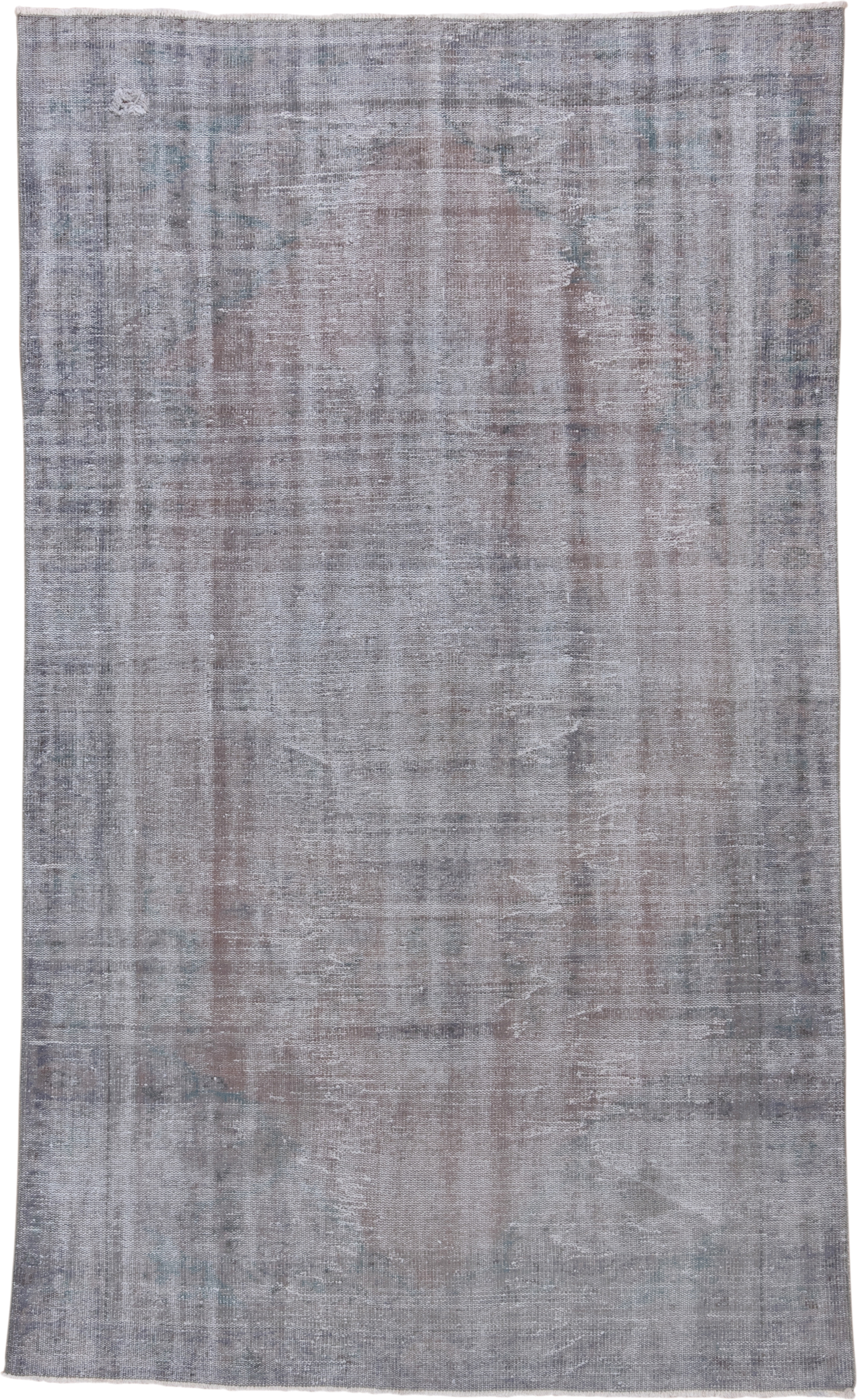 6' x 9' one-of-a-kind handmade vintage Sparta medium size rug. Color palette: gray, taupe, slate, ivory, pale_blue, beige