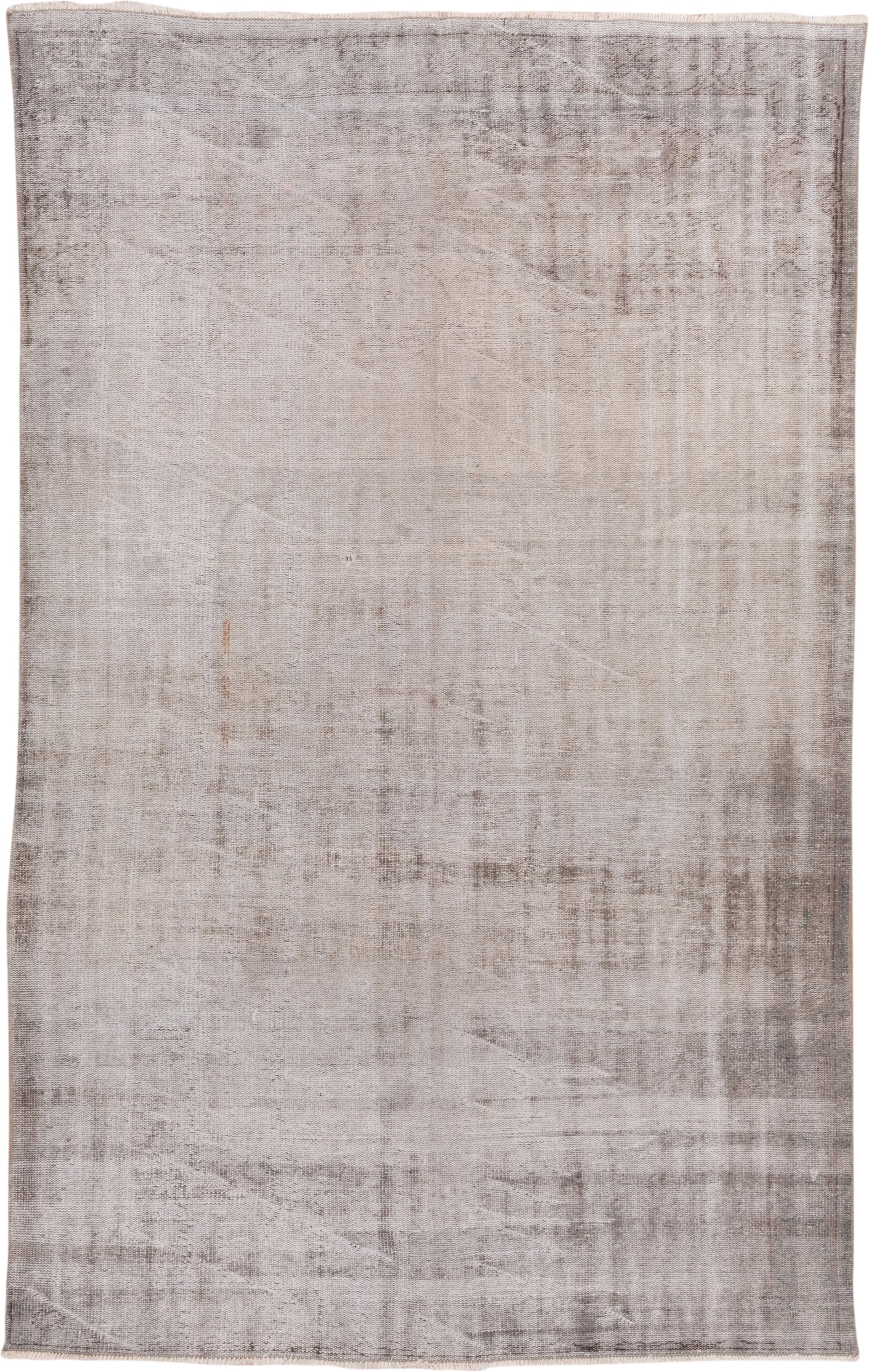 6' x 9' one-of-a-kind handmade vintage Sparta medium size rug. Color palette: taupe, ivory, gray, greige, beige