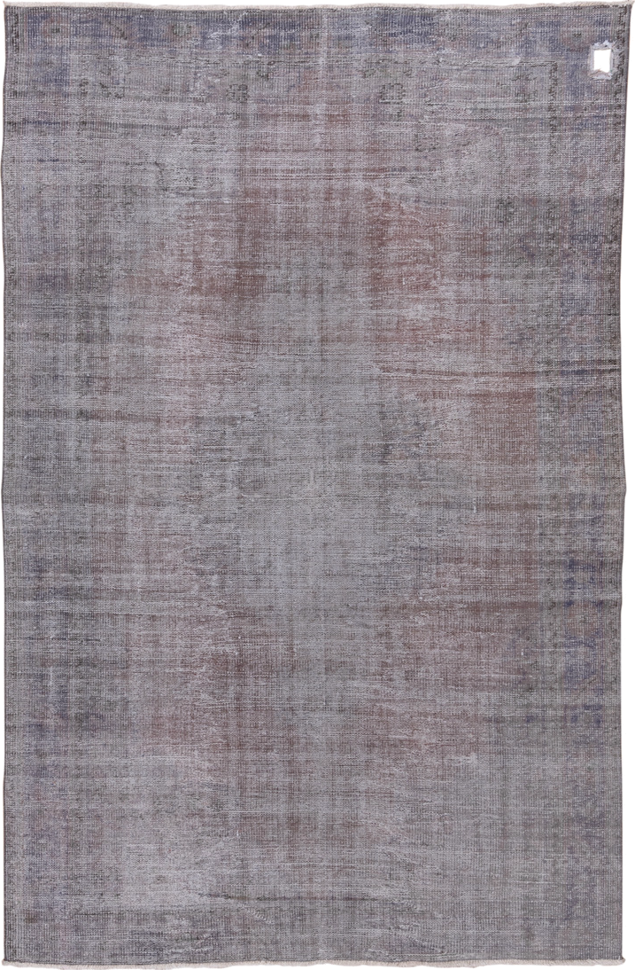 6' x 9' one-of-a-kind handmade vintage Sparta medium size rug. Color palette: taupe, gray, dusty_rose, mauve, charcoal