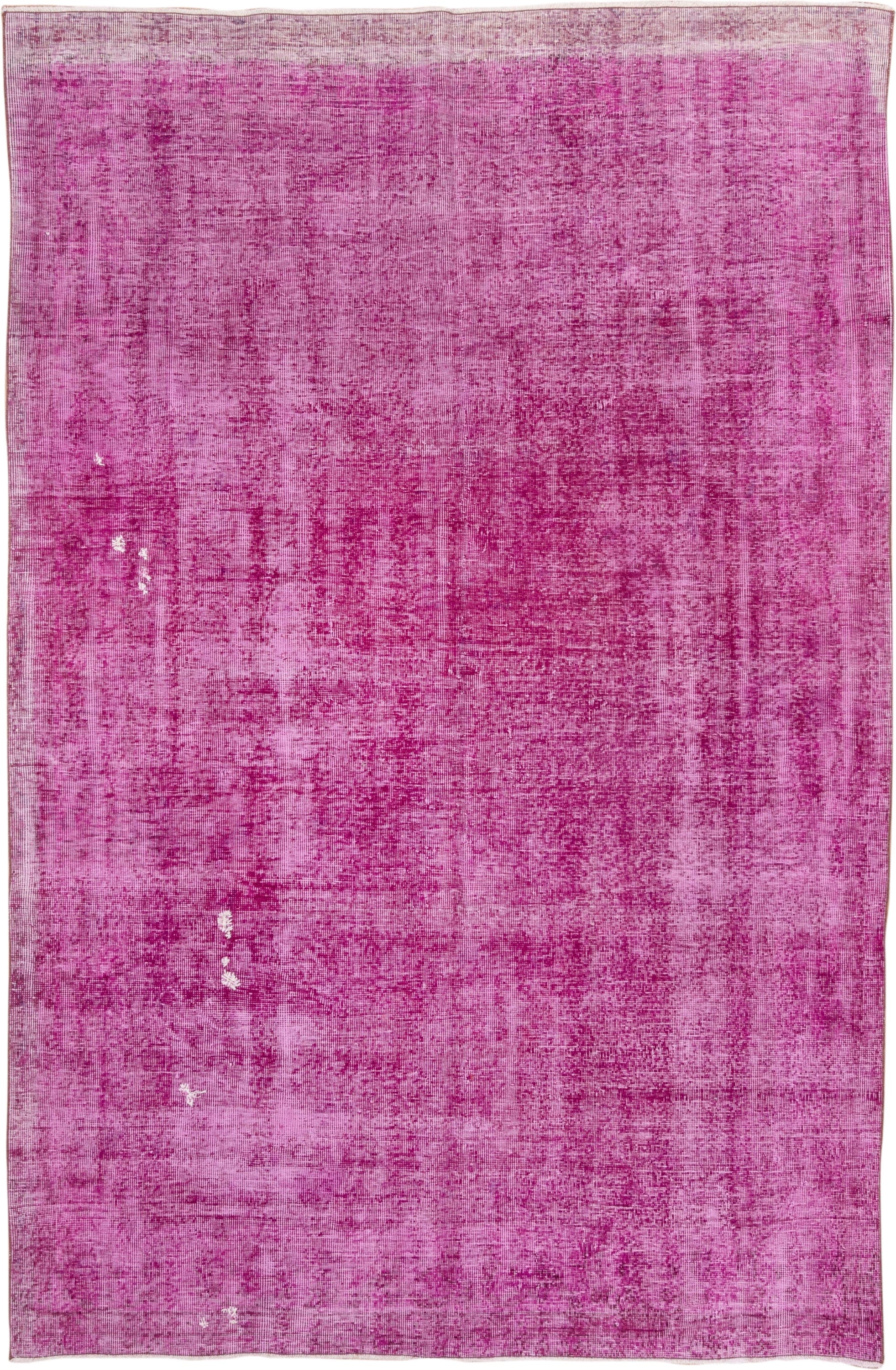 7' x 10' one-of-a-kind handmade vintage Sparta large size rug. Color palette: fuchsia, rose, magenta, blush, ivory, pink
