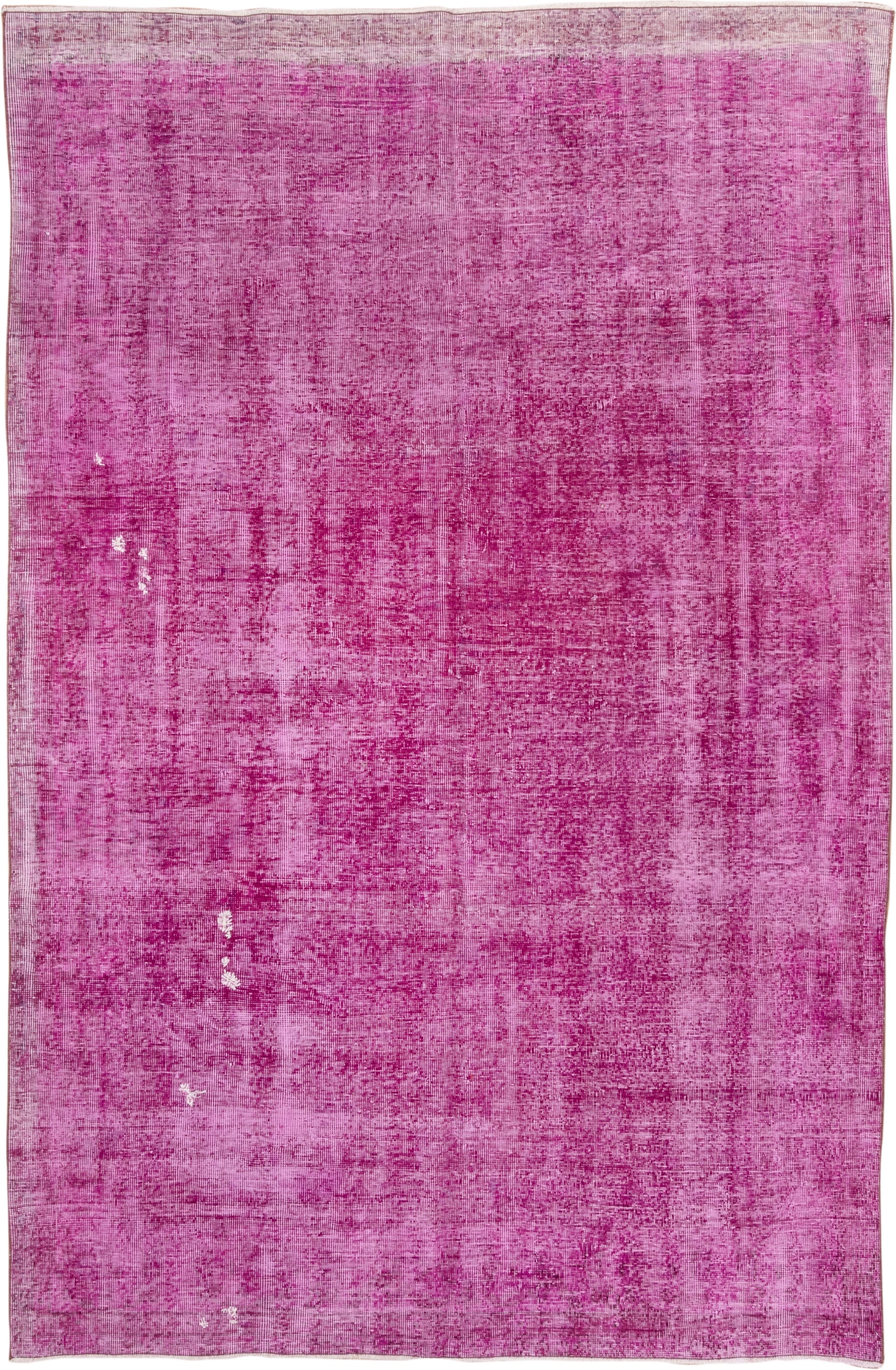 7' x 10' one-of-a-kind handmade vintage Sparta large size rug. Color palette: fuchsia, rose, magenta, blush, ivory, pink