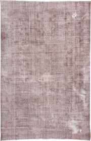 6' x 9' one-of-a-kind handmade vintage Sparta medium size rug. Color palette: dusty rose, blush, taupe, ivory, pink, beige