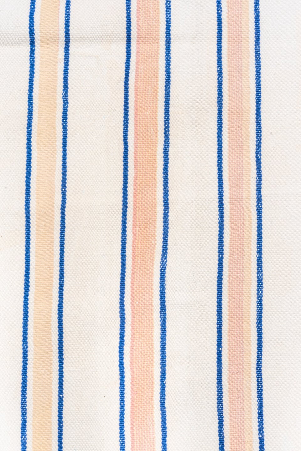 2' x 11' one-of-a-kind handmade antique Flatweave runner rug. Color palette: ivory, blue, rose, pink, red