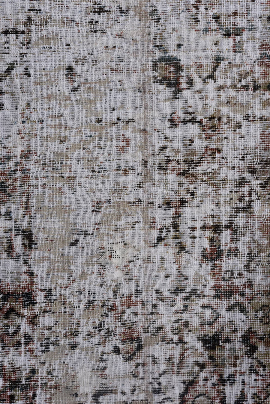 6' x 16' one-of-a-kind handmade antique Mahal rug. Color palette: ivory, taupe, brown, rust, faded blue, beige, gray