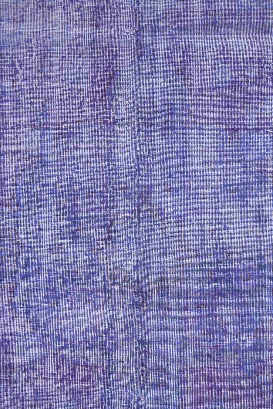 6' x 9' one-of-a-kind handmade vintage Overdyed medium size rug. Color palette: lavender, violet, lilac, ivory, light gray