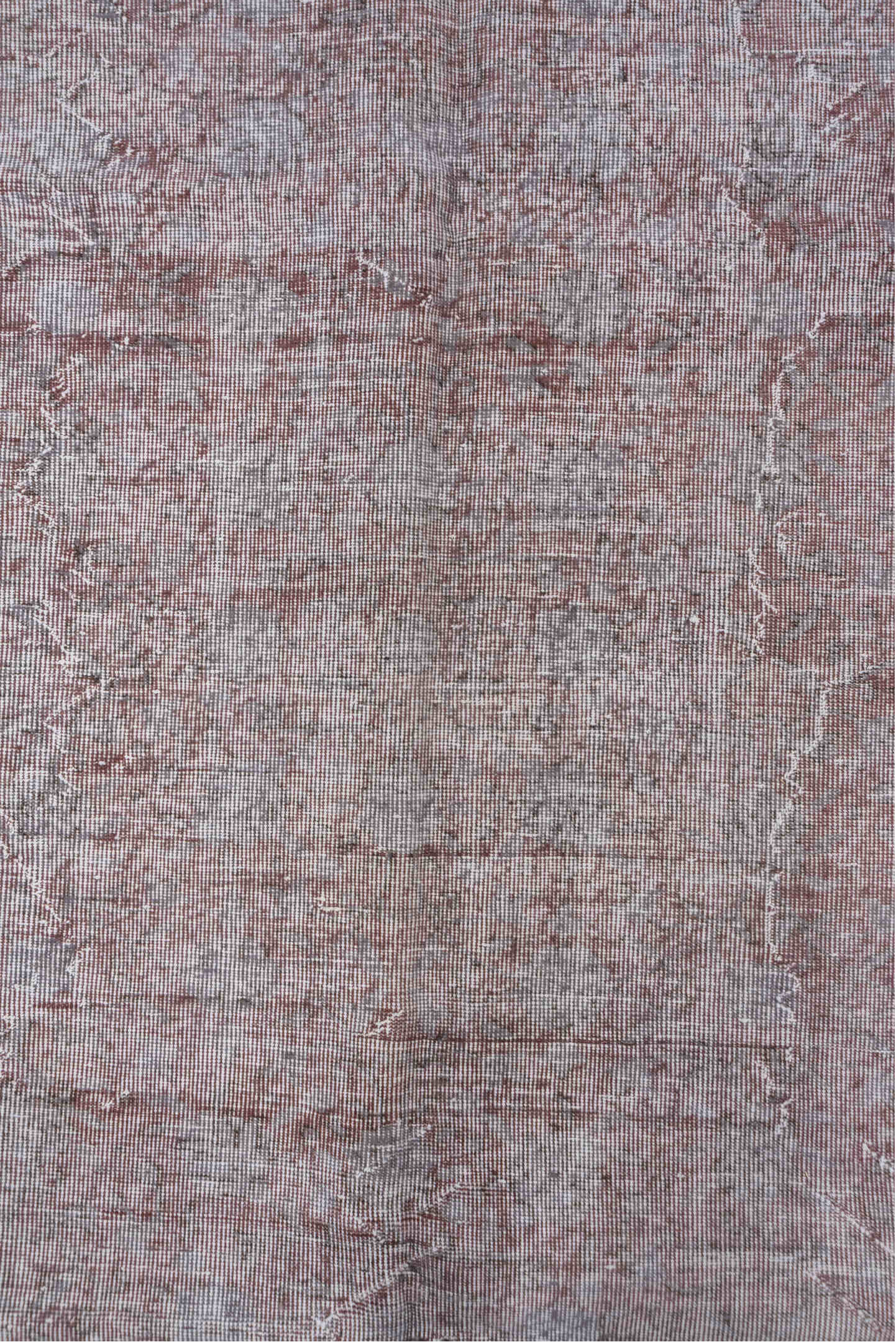 6' x 9' one-of-a-kind handmade vintage Overdyed medium size rug. Color palette: ivory, blush, taupe, rose, beige, pink, gray