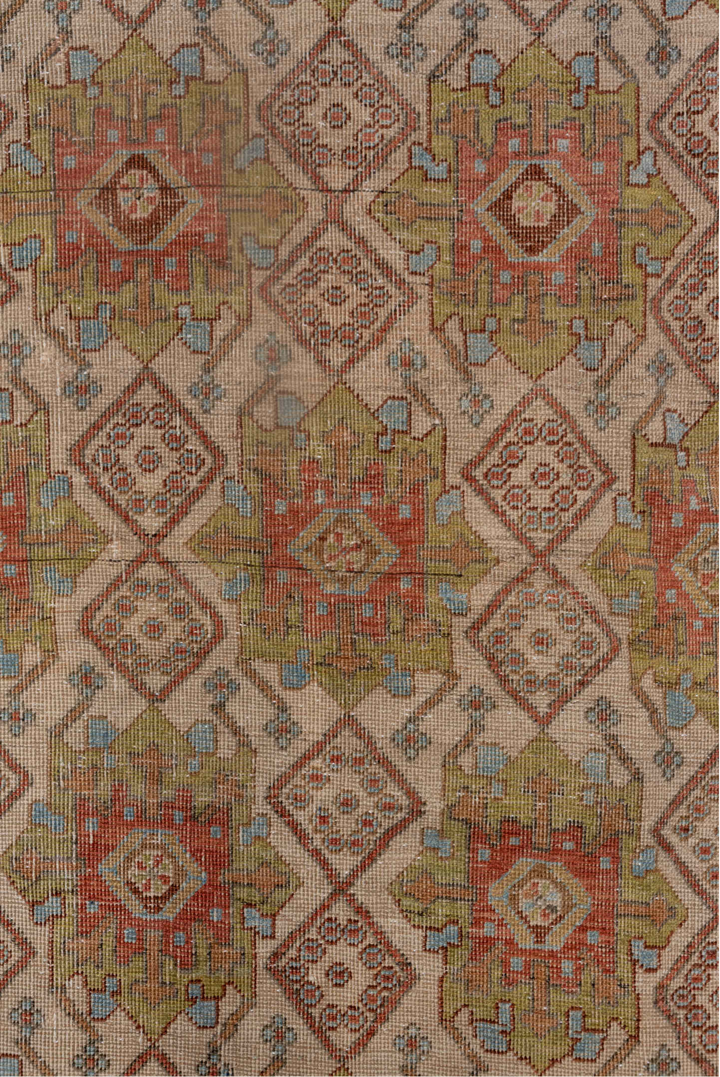 4' x 5' one-of-a-kind handmade vintage Afshar small size rug. Color palette: brown, gray, light gray, off-white, orange