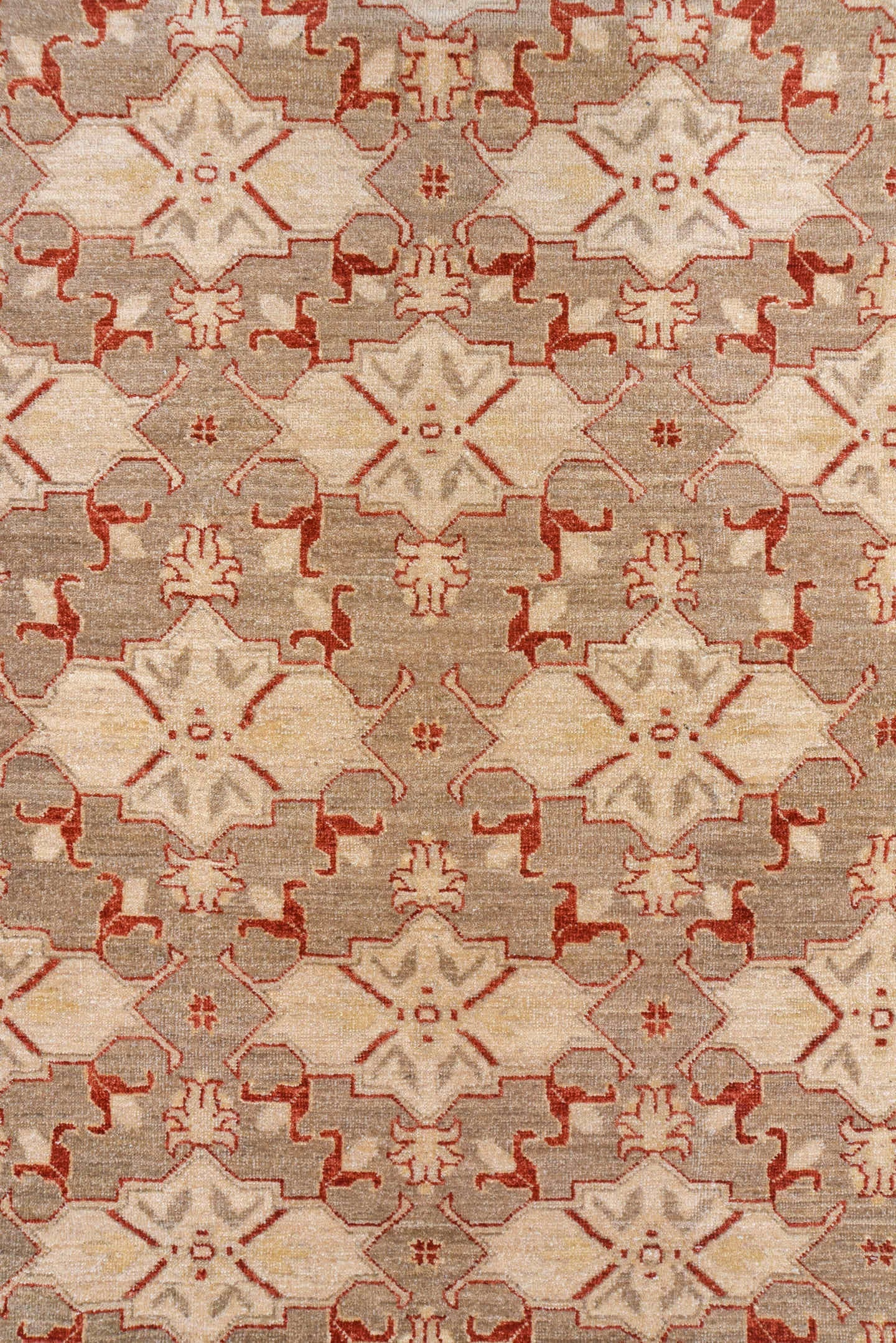 13' x 16' one-of-a-kind handmade vintage Sivas oversize rug. Color palette: ivory, taupe, terra cotta, beige, rose, gray