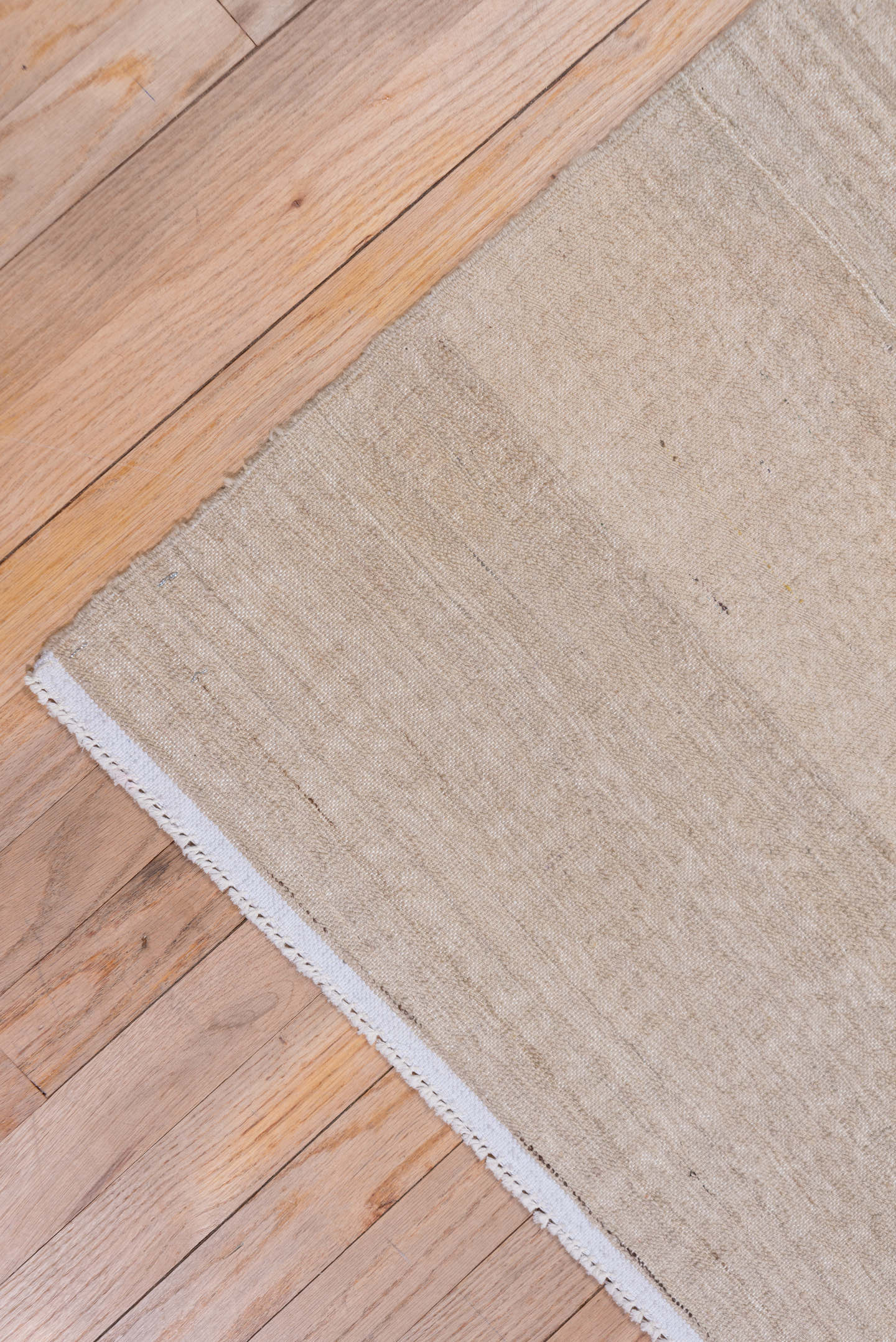 8' x 9' one-of-a-kind handmade vintage Kilim rug. Color palette: ivory, rust, sage, lavender, gold, brick, taupe, terracotta