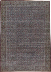 4' x 6' one-of-a-kind handmade antique Tabriz small size rug. Color palette: blue, taupe, burgundy, ivory, sage, rose, beige