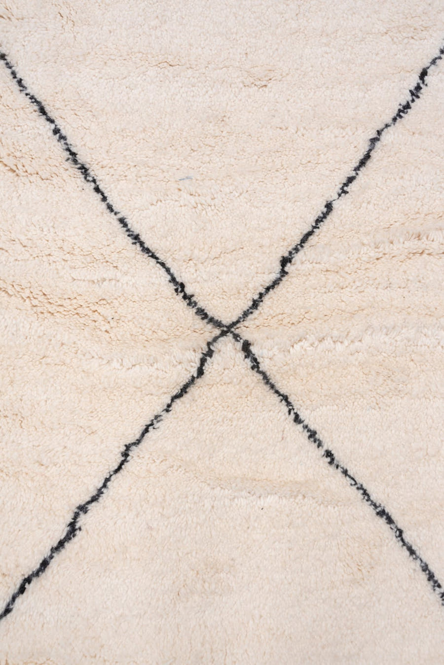 10' x 13' one-of-a-kind handmade vintage Moroccan large size rug. Color palette: ivory, charcoal, cream, gray, black
