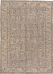 8' x 11' one-of-a-kind handmade antique Sivas large size rug. Color palette: taupe, ivory, beige, stone, pale blue, gray
