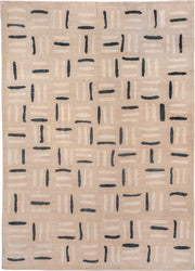 8' x 12' one-of-a-kind handmade handmade Modern large size rug. Color palette: beige, ivory, charcoal, taupe, cream, gray