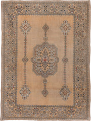 6' x 9' one-of-a-kind handmade vintage Sivas medium size rug. Color palette: camel, taupe, ivory, slate, rust, charcoal