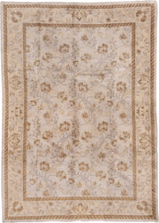 9' x 13' one-of-a-kind handmade vintage India large size rug. Color palette: ivory, taupe, camel, beige, sand, light blue