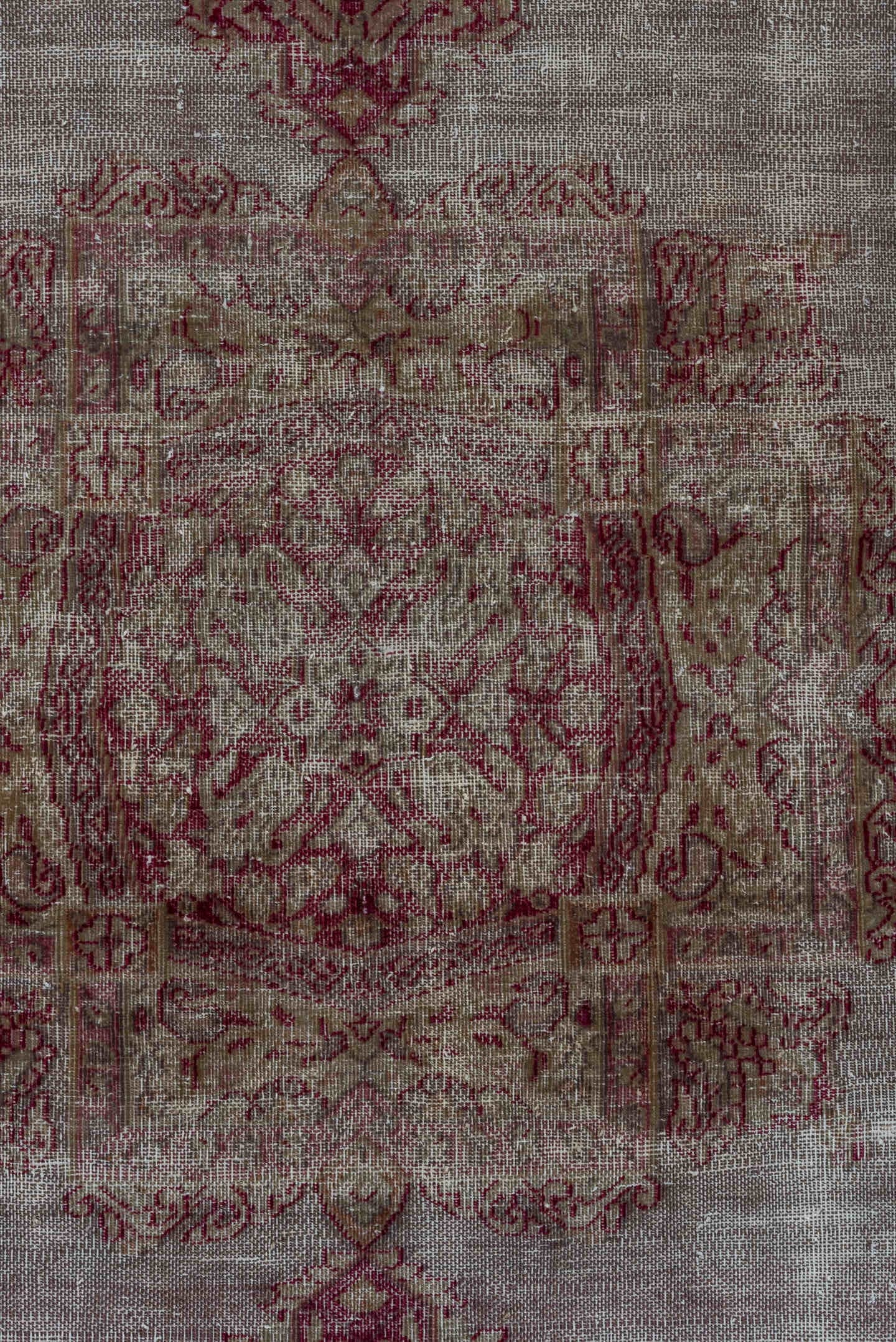 3' x 5' one-of-a-kind handmade antique Sivas small size rug. Color palette: rose, ivory, burgundy, taupe, dusty pink, brown
