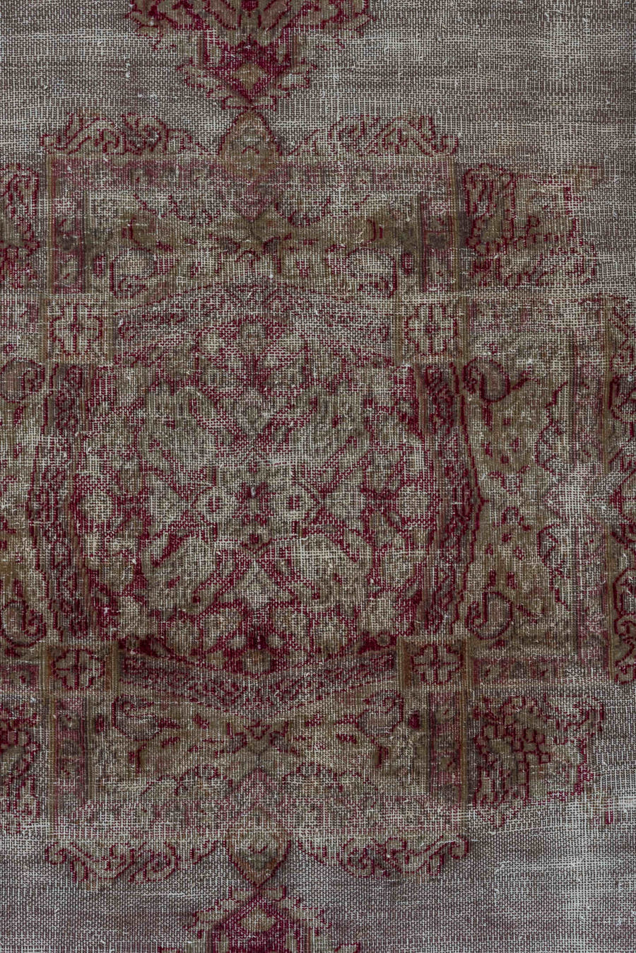 3' x 5' one-of-a-kind handmade antique Sivas small size rug. Color palette: rose, ivory, burgundy, taupe, dusty pink, brown