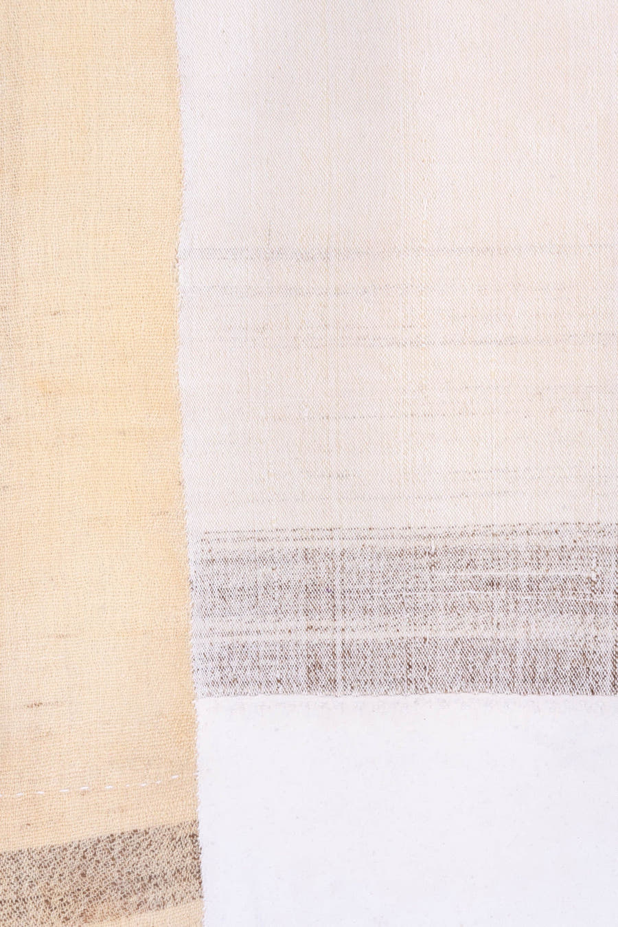 4' x 6' one-of-a-kind handmade vintage Flatweave small size rug. Color palette: ivory, cream, taupe, light_gray, beige, gray