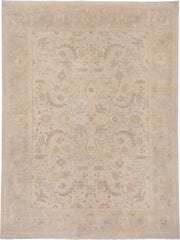 9' x 12' one-of-a-kind handmade vintage Sivas large size rug. Color palette: ivory, cream, blush, taupe, beige, sand, peach