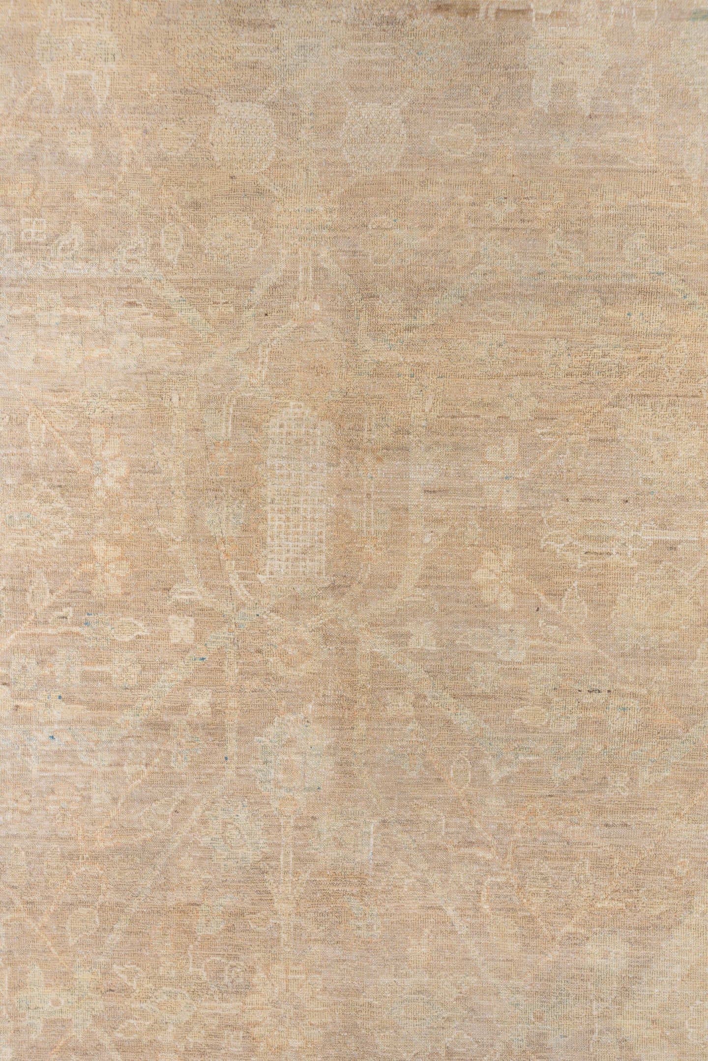 8' x 13' one-of-a-kind handmade vintage Sivas large size rug. Color palette: beige, ivory, cream, taupe, sand, gray