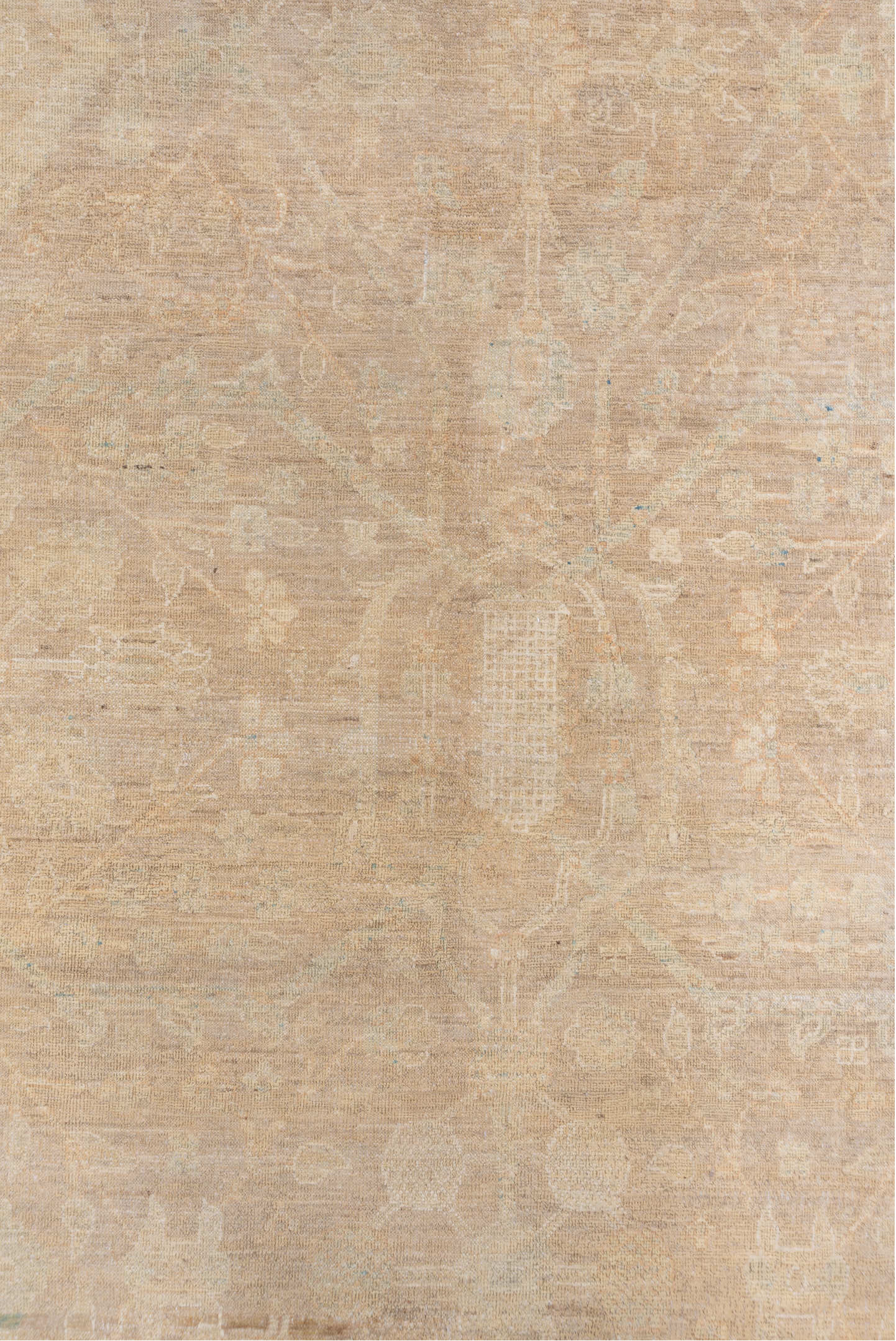 8' x 13' one-of-a-kind handmade vintage Sivas large size rug. Color palette: beige, ivory, cream, taupe, sand, gray