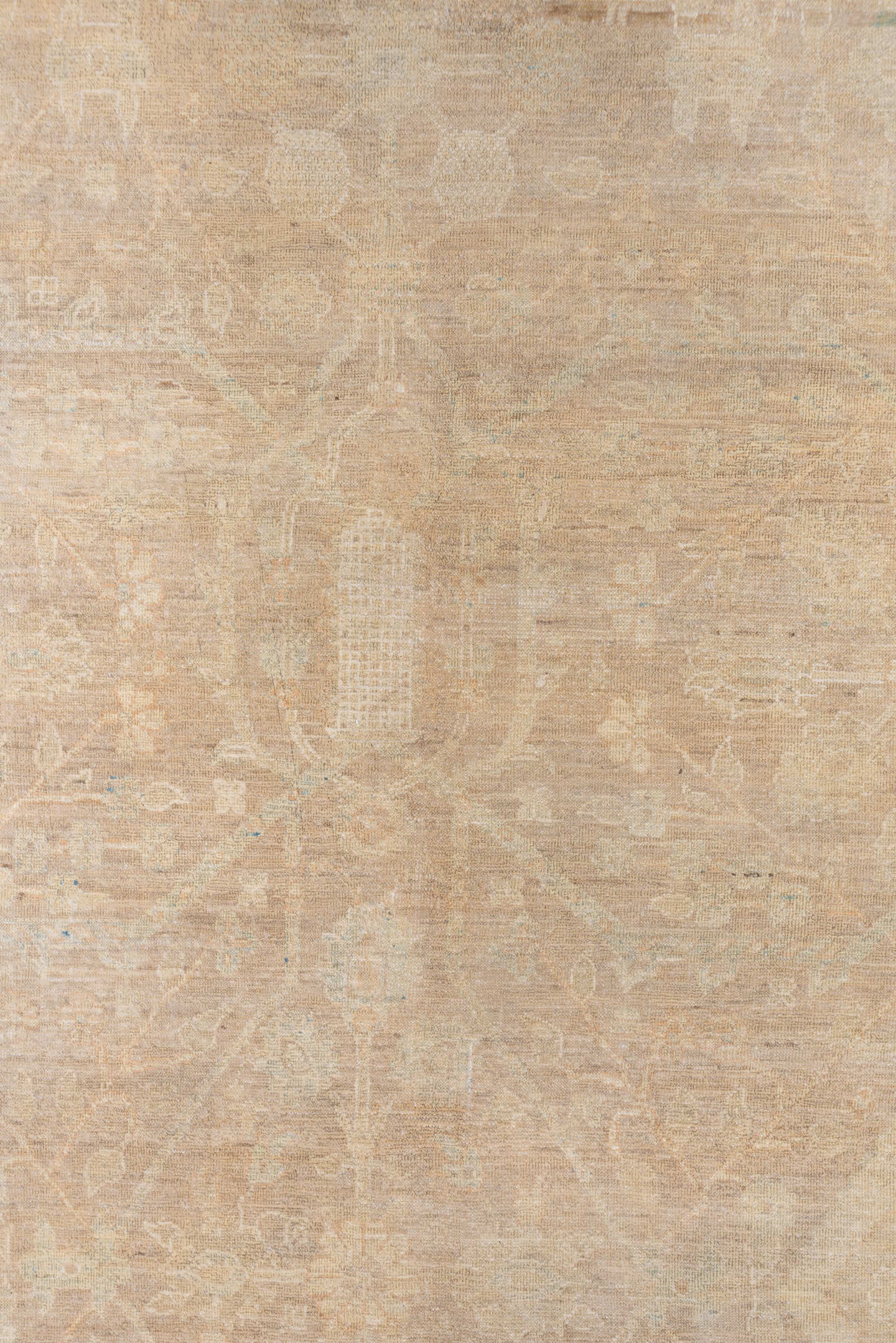 8' x 13' one-of-a-kind handmade vintage Sivas large size rug. Color palette: beige, ivory, cream, taupe, sand, gray