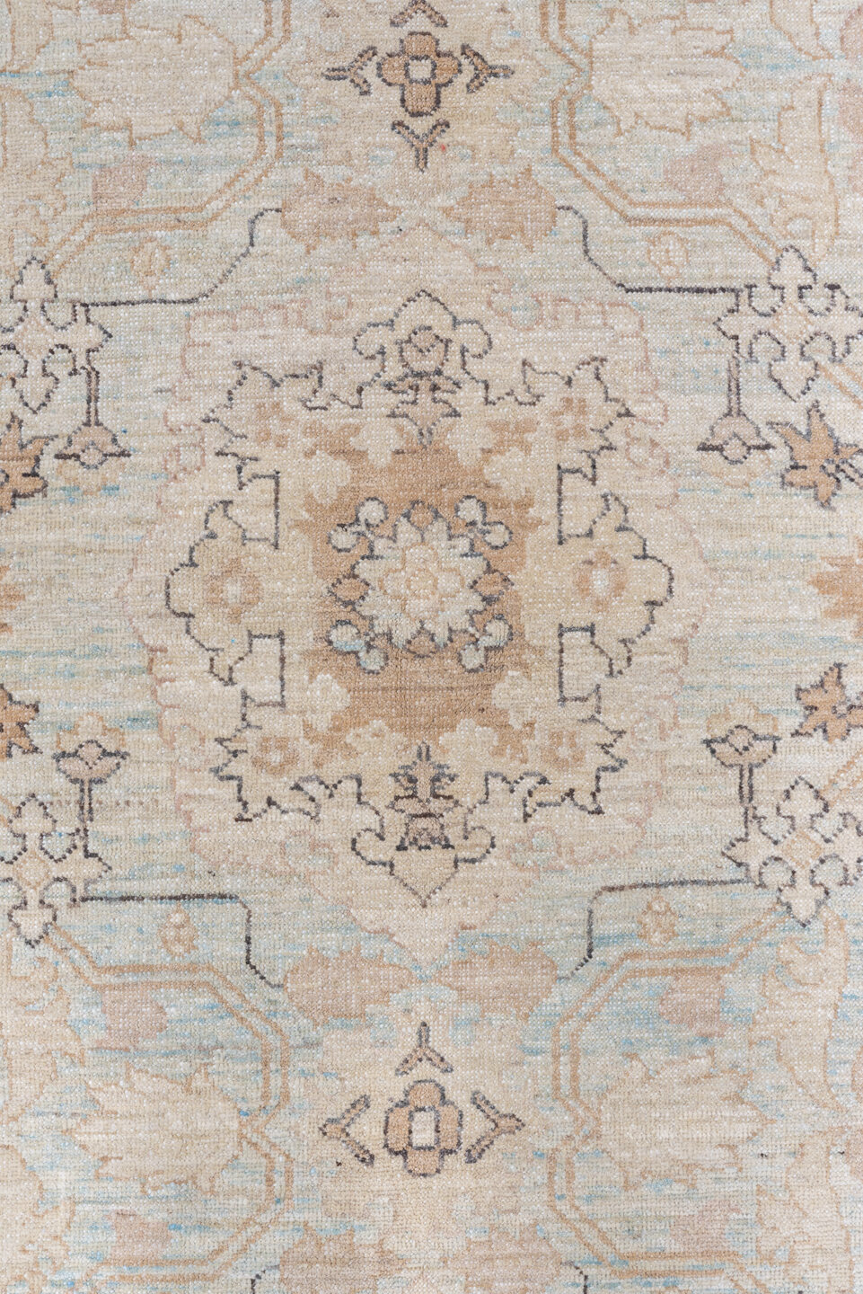 11' x 17' one-of-a-kind handmade vintage Sivas oversize rug. Color palette: antiquewhite, brown, cornsilk, gray, light gray