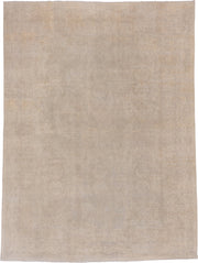 9' x 12' one-of-a-kind handmade vintage Sivas large size rug. Color palette: ivory, taupe, light gray, beige, sand, gray