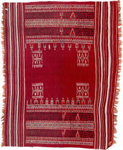 3' x 3' one-of-a-kind handmade vintage Kilim small size rug. Color palette: red, ivory, black, burgundy, rust, navy