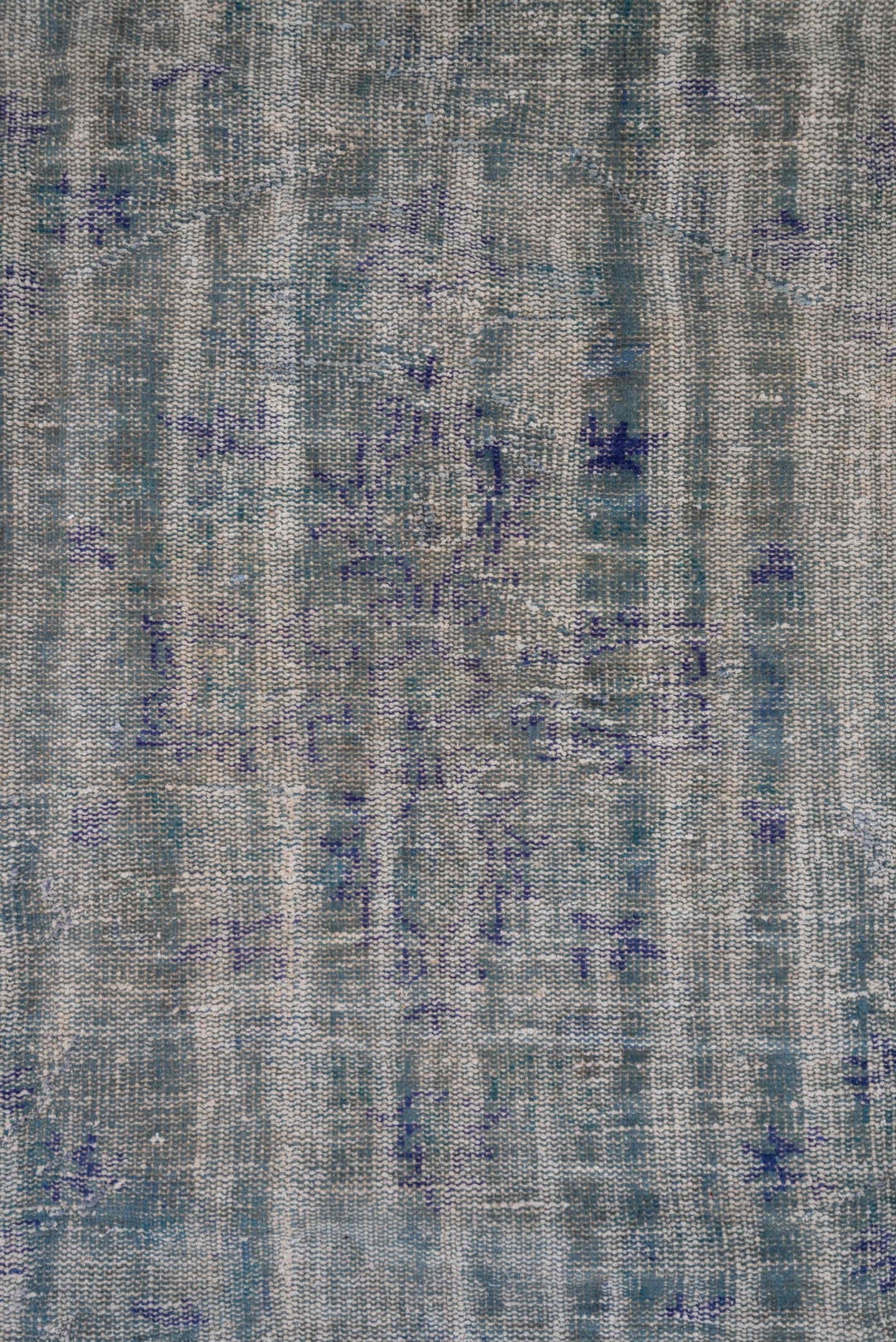 6' x 9' one-of-a-kind handmade antique Sparta medium size rug. Color palette: blue, ivory, lavender, gray, slate, light gray