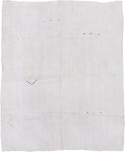 7' x 8' one-of-a-kind handmade vintage Hemp Kilim rug. Color palette: ivory, cream, taupe, rust, orange, brown, pale peach