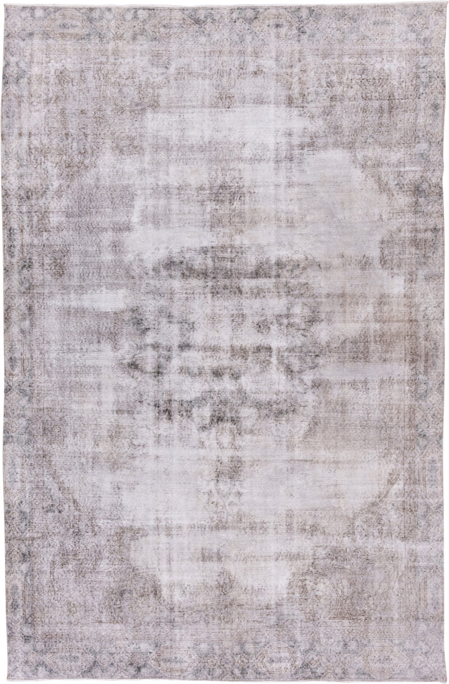 7' x 10' one-of-a-kind handmade antique Sparta large size rug. Color palette: ivory, taupe, stone, gray, greige, beige