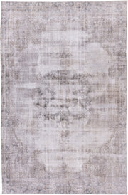7' x 10' one-of-a-kind handmade antique Sparta large size rug. Color palette: ivory, taupe, stone, gray, greige, beige