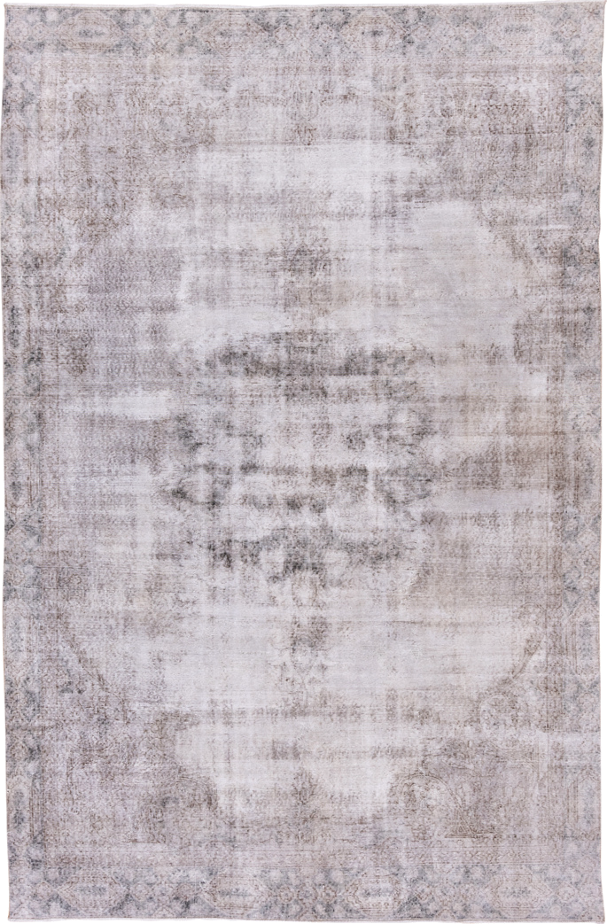 7' x 10' one-of-a-kind handmade antique Sparta large size rug. Color palette: ivory, taupe, stone, gray, greige, beige