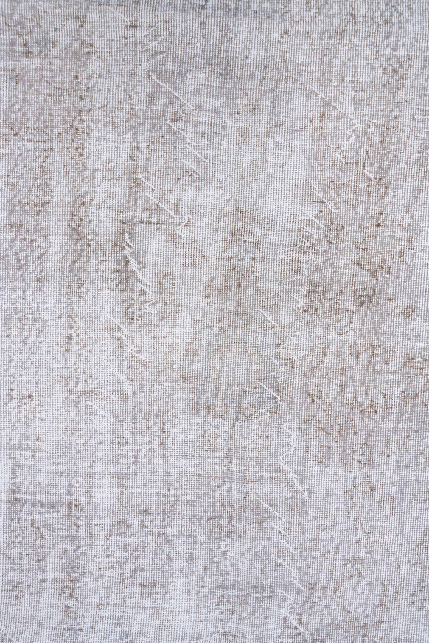 8' x 11' one-of-a-kind handmade vintage Sparta large size rug. Color palette: ivory, taupe, greige, stone, light gray, beige
