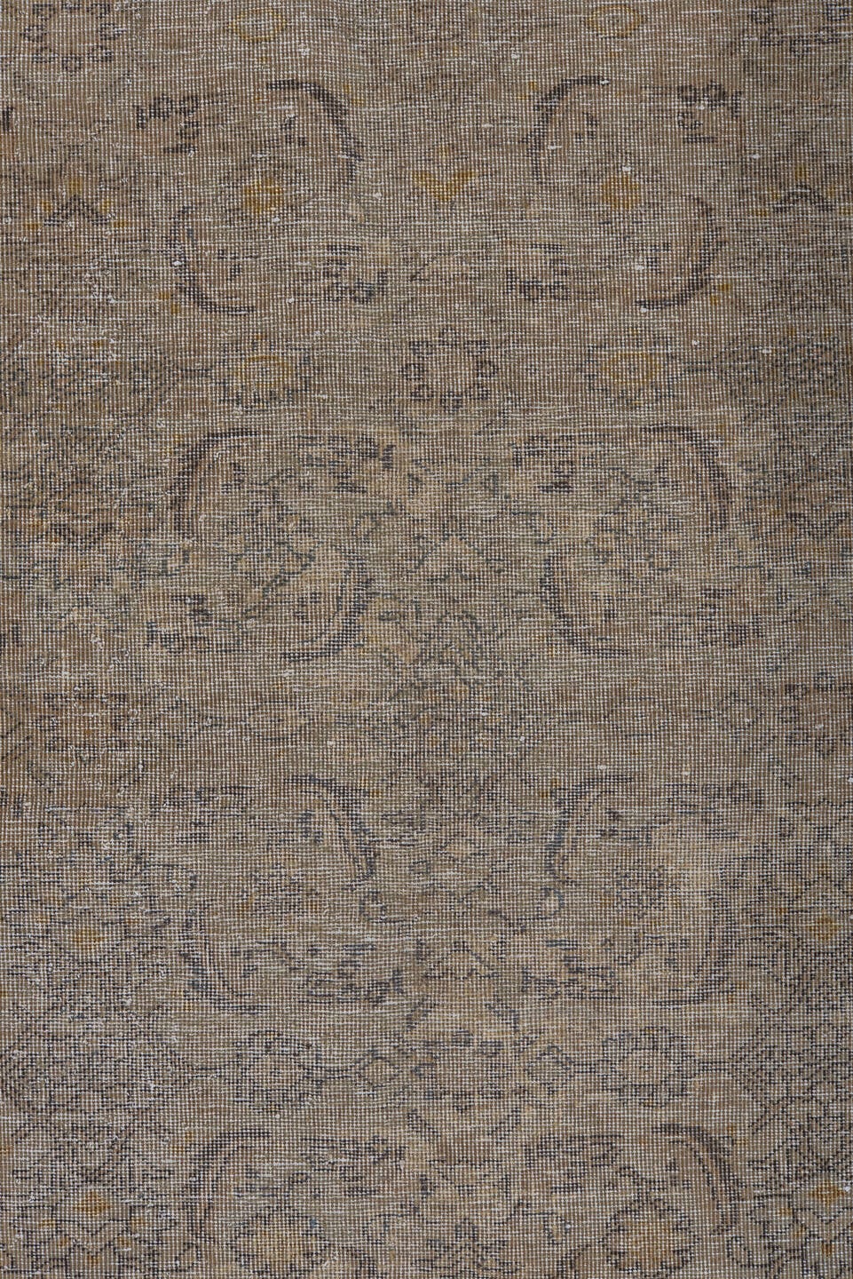4' x 12' one-of-a-kind handmade antique Sivas runner rug. Color palette: taupe, beige, ivory, gold, slate, camel, brown