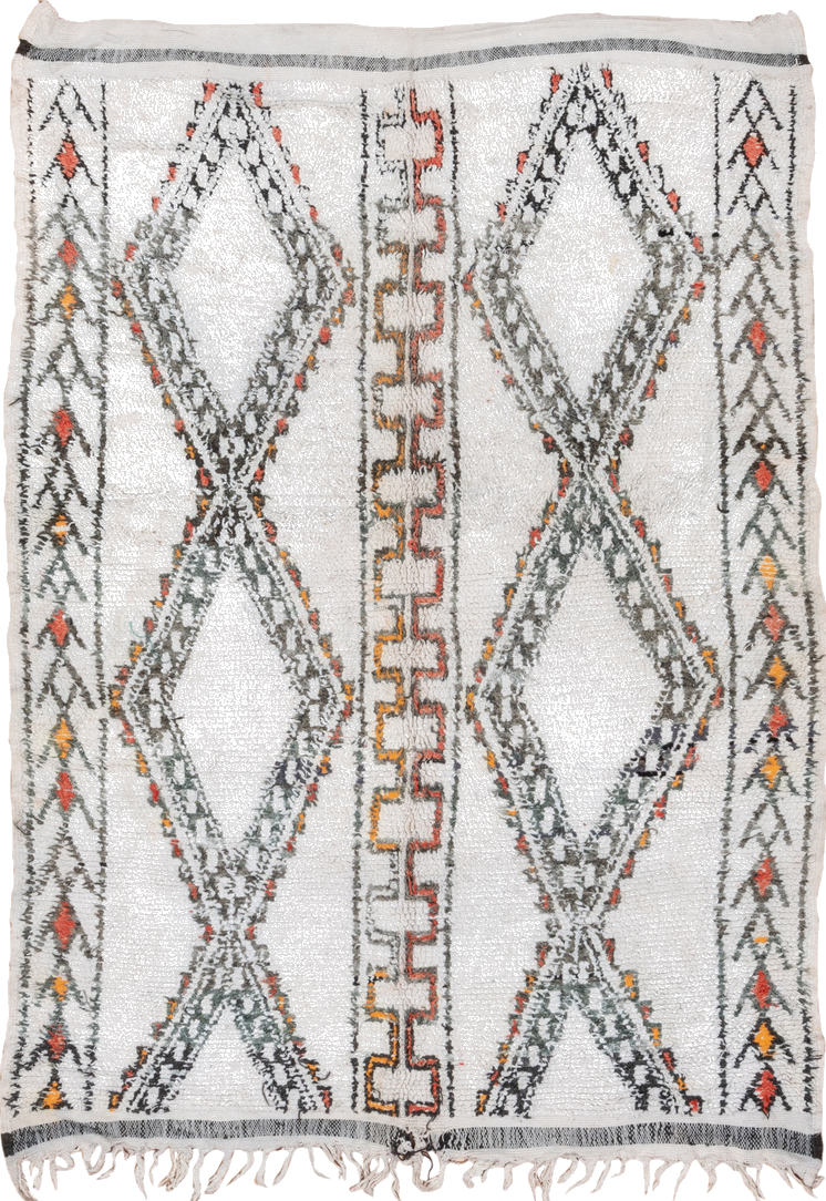 5' x 8' one-of-a-kind handmade vintage Moroccan medium size rug. Color palette: black, brown, charcoal, dark gray, dim gray